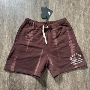 Darc Sport Chopper Shorts Mens Medium Oxblood Serpent Tie Dye Wolves Fleece NEW